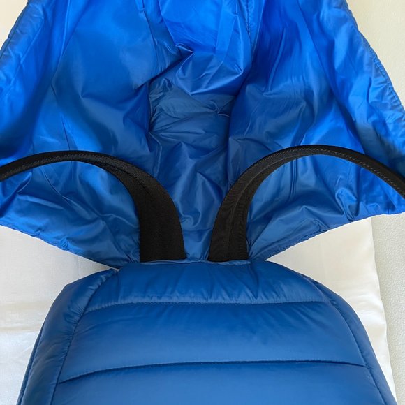AW20 Moschino Couture Jeremy Scott OVERSIZED Blue Backpack with Attached Hoodie main image 4
